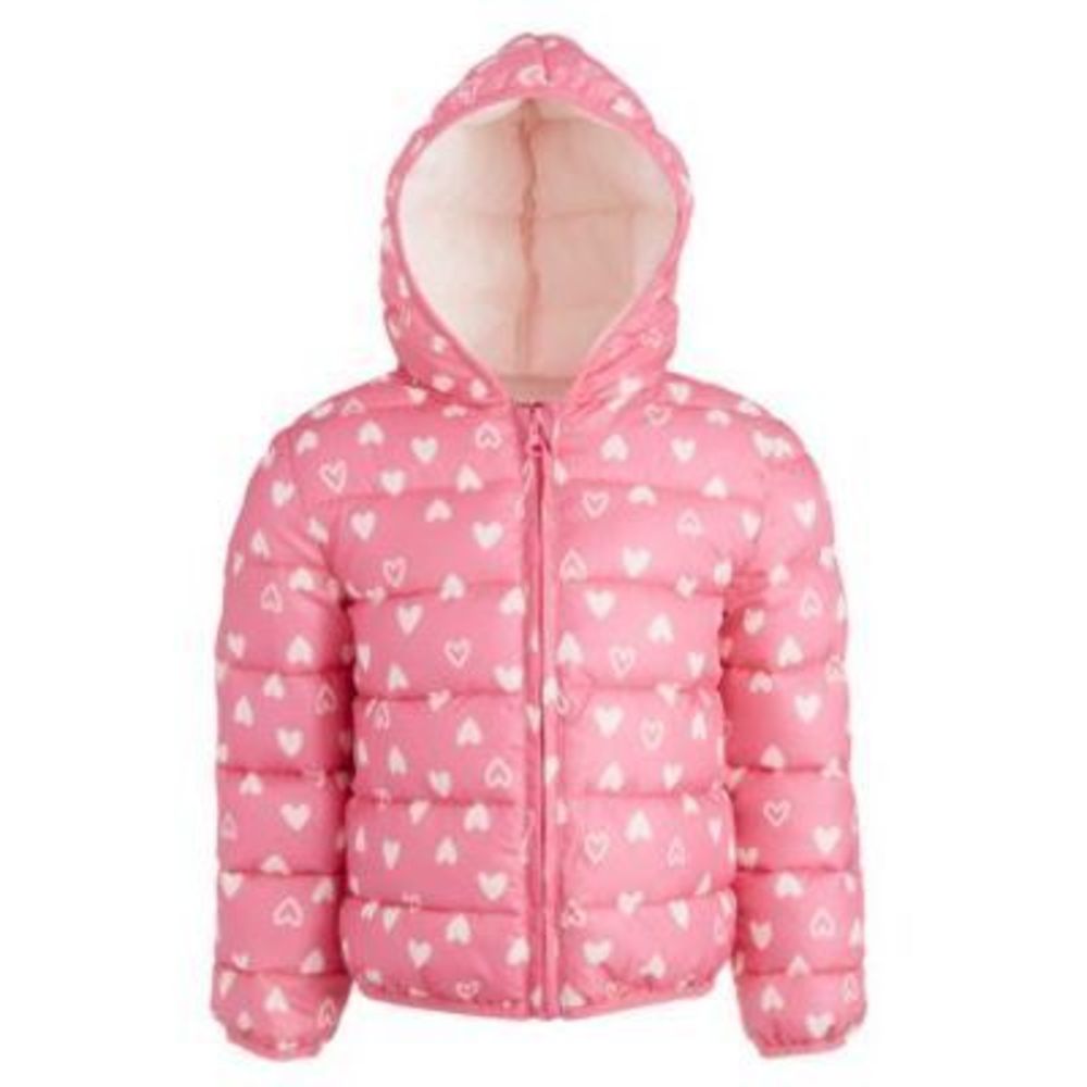 Epic Threads Toddler & Little Girls Quilted Heart-Print Packable Hooded Puffer
